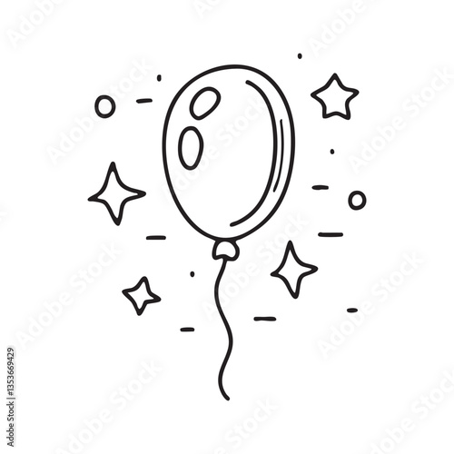 One balloon floating in the air
