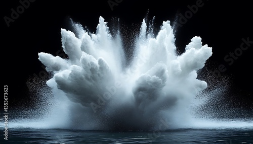 Wallpaper Mural A spectacular explosion of water erupts across the dark backdrop Torontodigital.ca