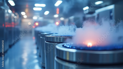 Liquid nitrogen cryogenic storage system, chemistry lab freezers preserving biological and chemical samples for advanced research