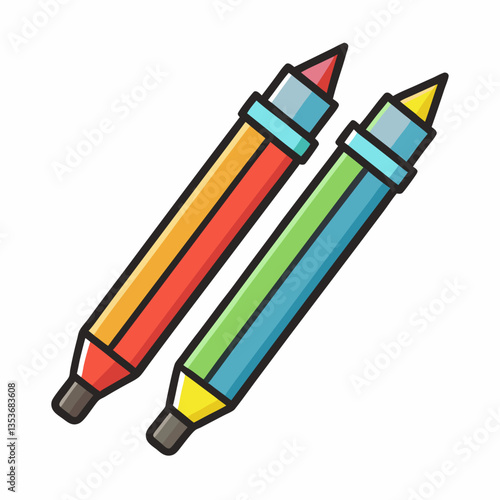 dual tip brush markers for artistic notes 