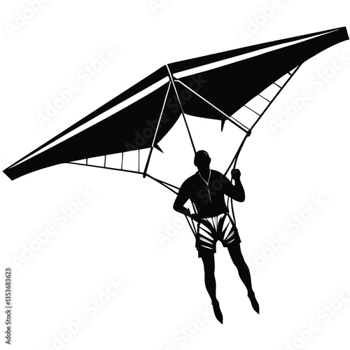 Hang Glider Silhouette