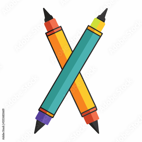 dual tip brush markers for artistic notes 