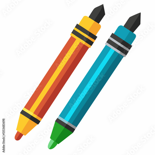 dual tip brush markers for artistic notes 