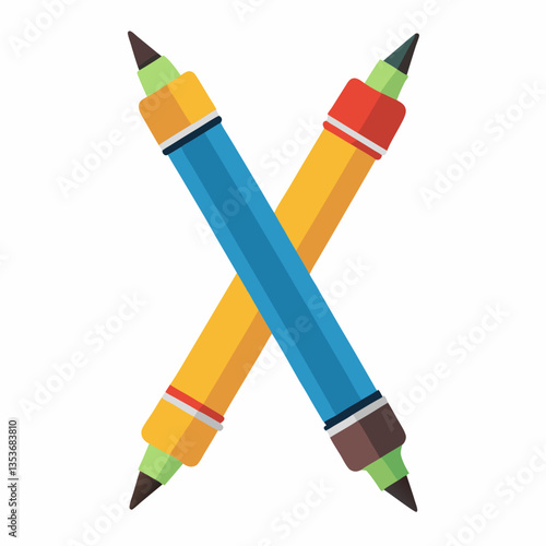 dual tip brush markers for artistic notes 