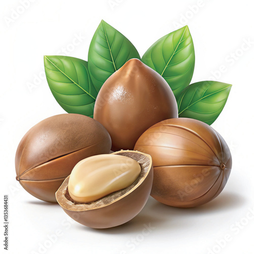 A close up of argan nuts and seeds with one nut