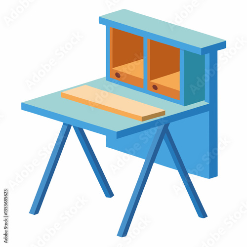 collapsible study table with built in storage