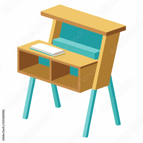 collapsible study table with built in storage