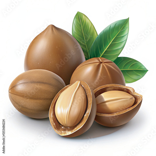 A close up of argan nuts and seeds with one nut