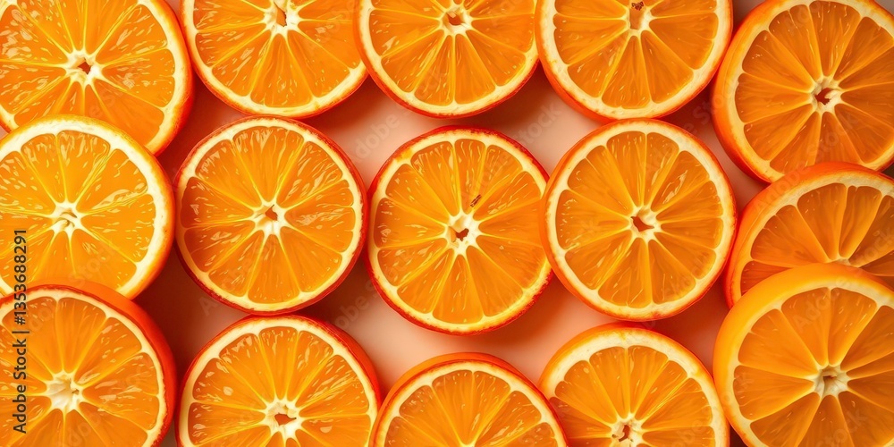 Succulent orange wedges arranged in a vibrant, circular, juicy pattern, refreshment, healthy Succulent orange wedges arranged in a vibrant, circular, juicy pattern, refreshment, healthy