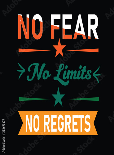 No fare, no limits, no regrets , Funny typography t-shirt design. Funny modern typography t-shirt design.
