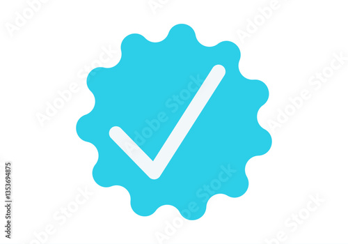 Icono azul de tic de cuenta verificada en red social