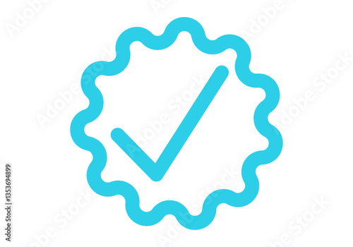 Icono azul de tic de cuenta verificada en red social