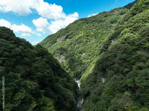 Obraz na płótnie 愛媛県西条市 止呂峡の風景 w salonie