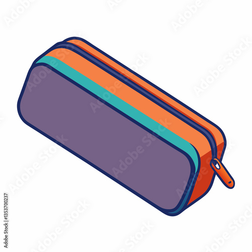 compact pencil case with zipper closure