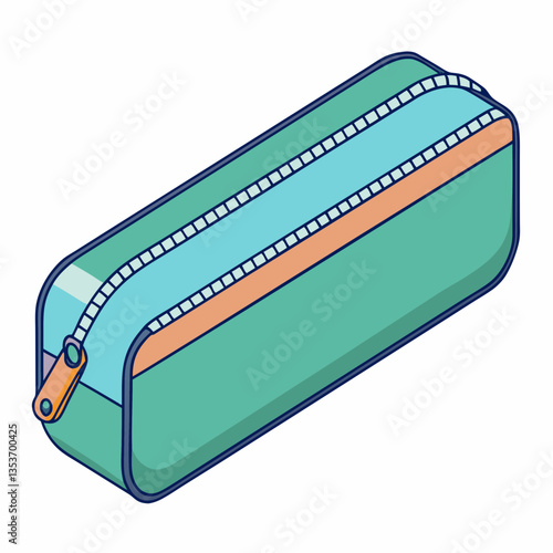 compact pencil case with zipper closure