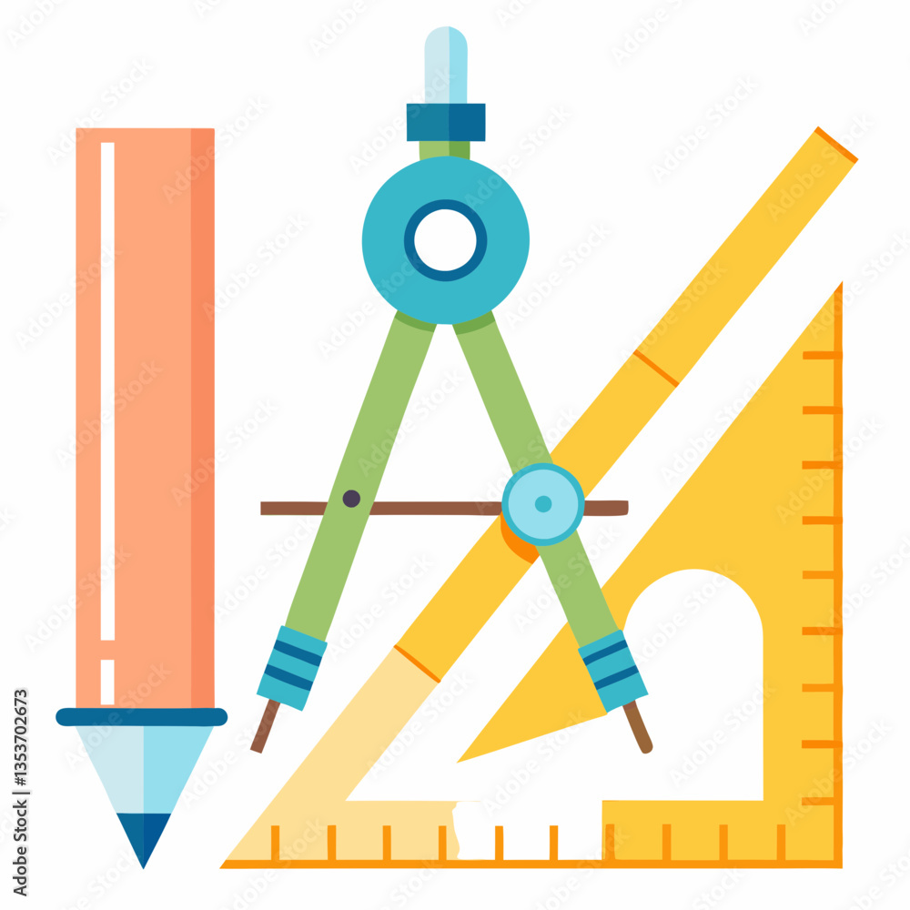 geometry set with protractor and compass geometry set with protractor and compass