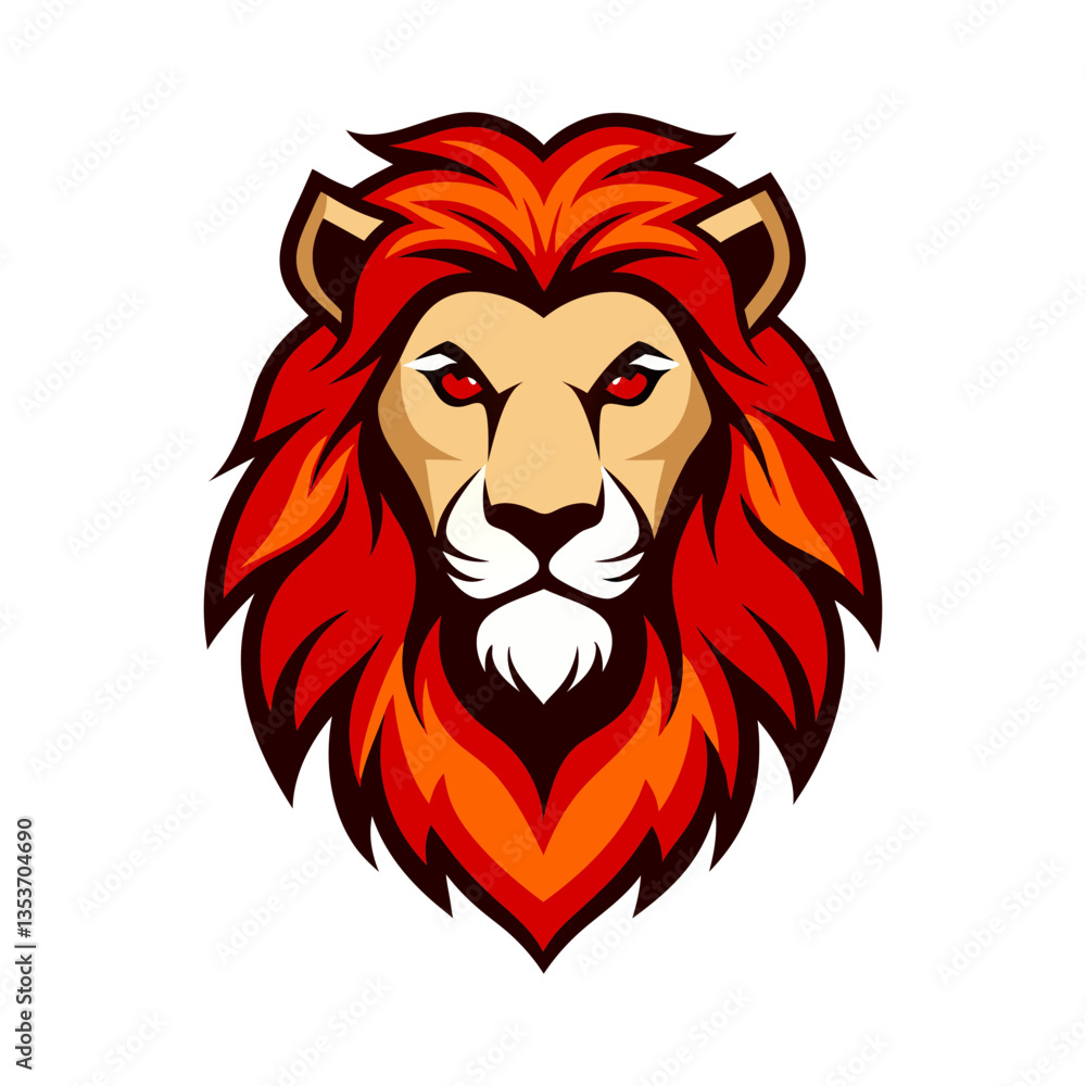 Fototapeta premium Lion mascot vector logo illustration