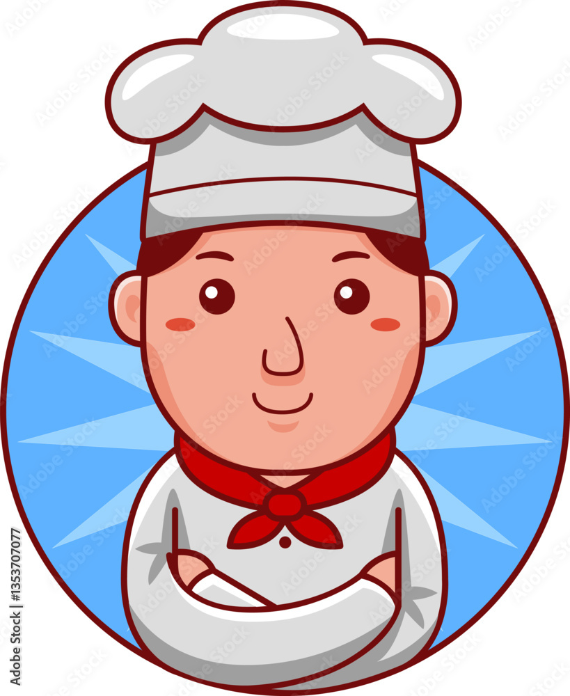 Baker Cartoon Character Logo 01 Baker Cartoon Character Logo 01