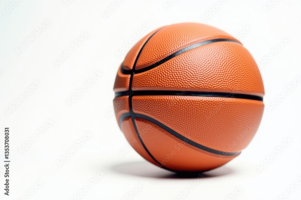 Fototapeta premium Simple basketball on a clean surface with texture