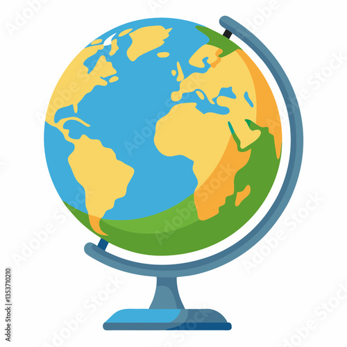 globe on white background