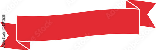 Free Download Red Ribbon Banner Label - Flat Design Illustration	 - GFXLoad