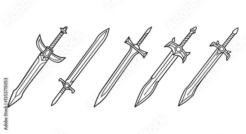 sword set vector