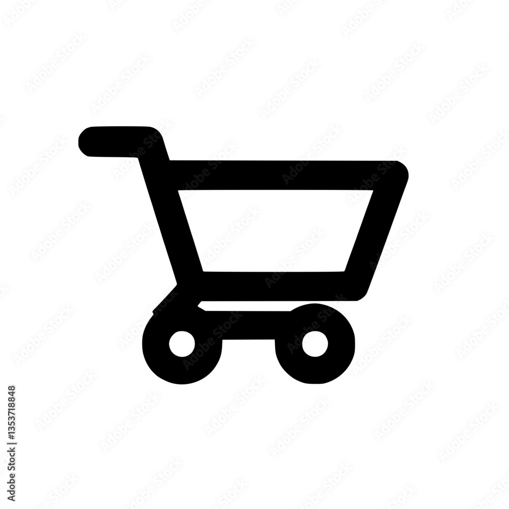 Shopping Cart Icon: A simple minimalist and illustration of a shopping cart Represents online shopping retail and e-commerce Shopping Cart Icon: A simple minimalist and illustration of a shopping cart Represents online shopping retail and e-commerce