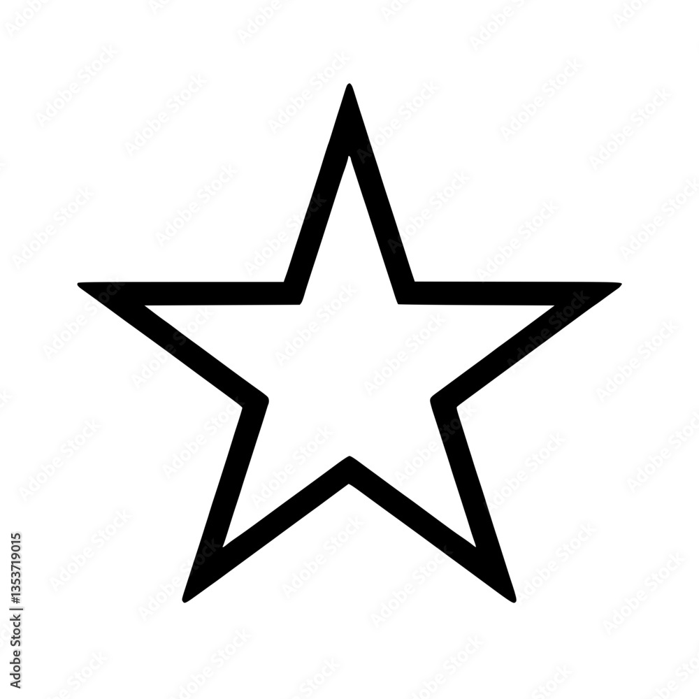 outline of a star symbolizing achievement guidance or celestial wonder against a stark backdrop Simple design outline of a star symbolizing achievement guidance or celestial wonder against a stark backdrop Simple design