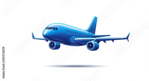 Blue Airplane Air Travel Flight Journey Transportation