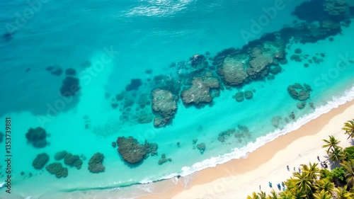 Tropical Bliss- A Beach with Crystal-Clear Waters
