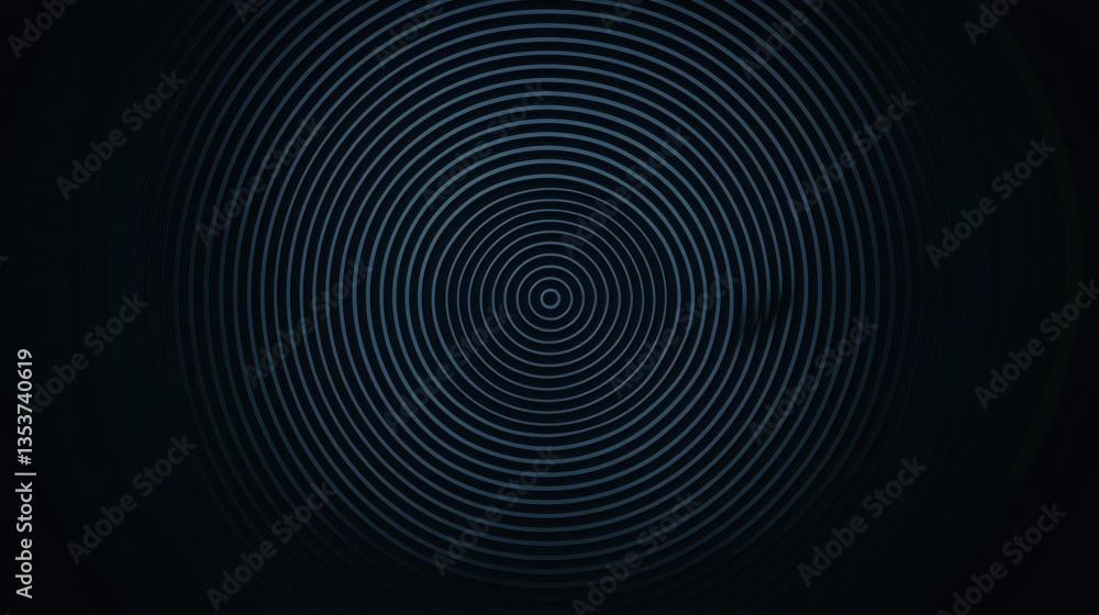 Obraz premium A mesmerizing spiral pattern of concentric circles in varying shades of blue.
