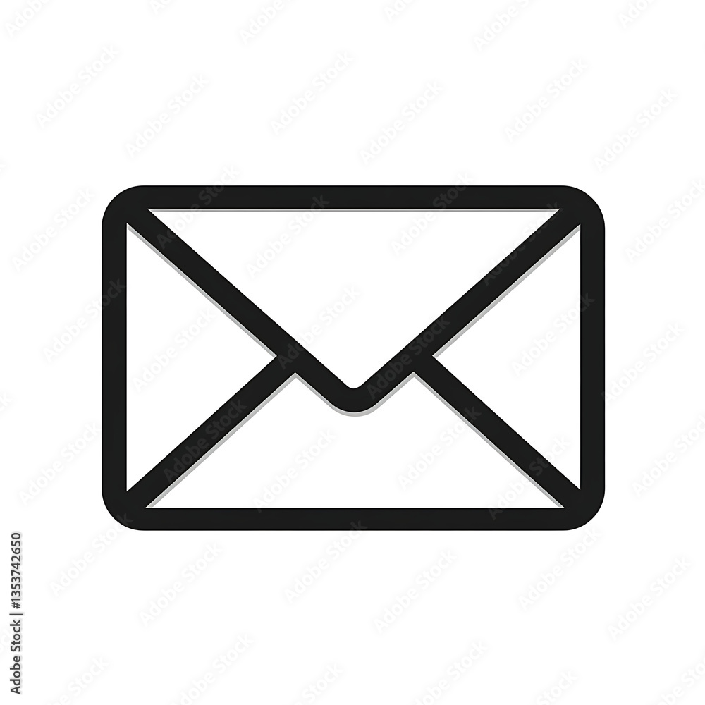 Paper mail envelope logo black outline high resolution picture Paper mail envelope logo black outline high resolution picture