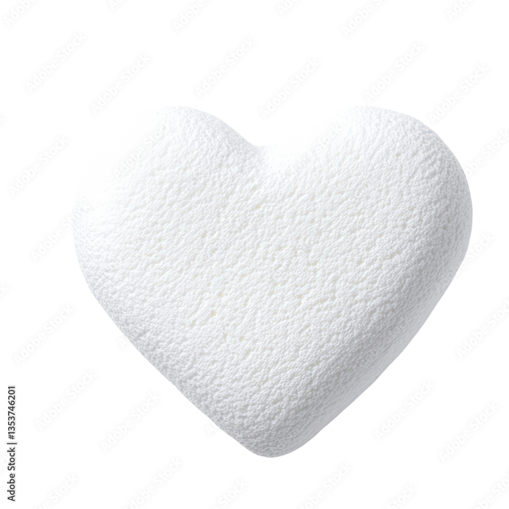 Fototapeta premium Textured white heart shape on a black background