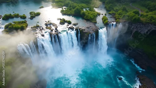 Waterfall Majesty- A Daytime Spectacle