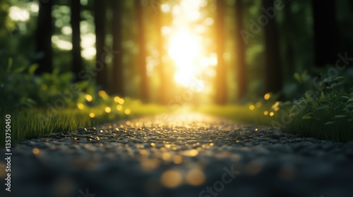 Path through bright forest