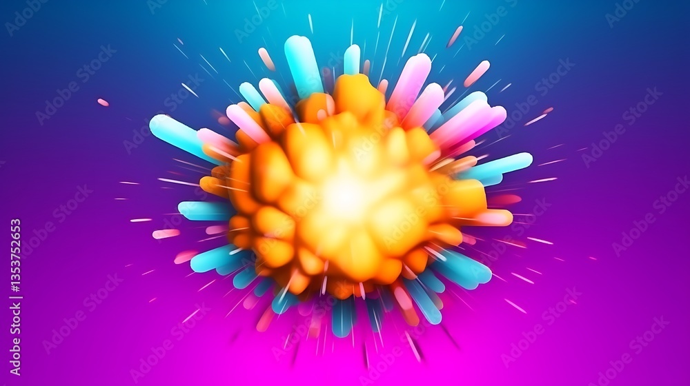 Obraz premium Abstract Colorful Explosion Design With Vivid Hues