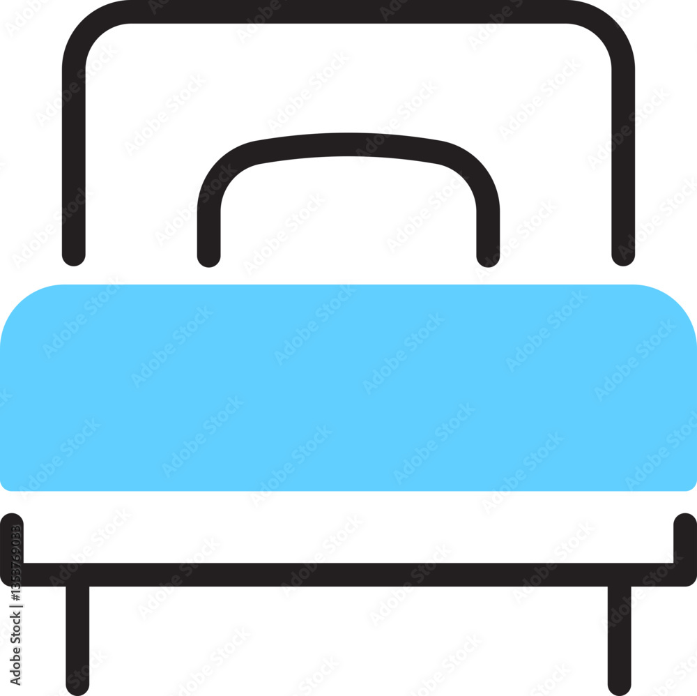 Single bed line icon Single bed line icon