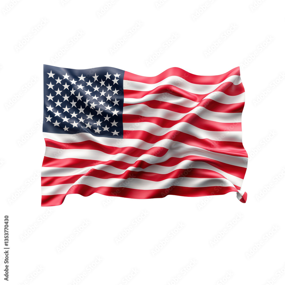 Obraz premium Waving American flag with vibrant colors and texture