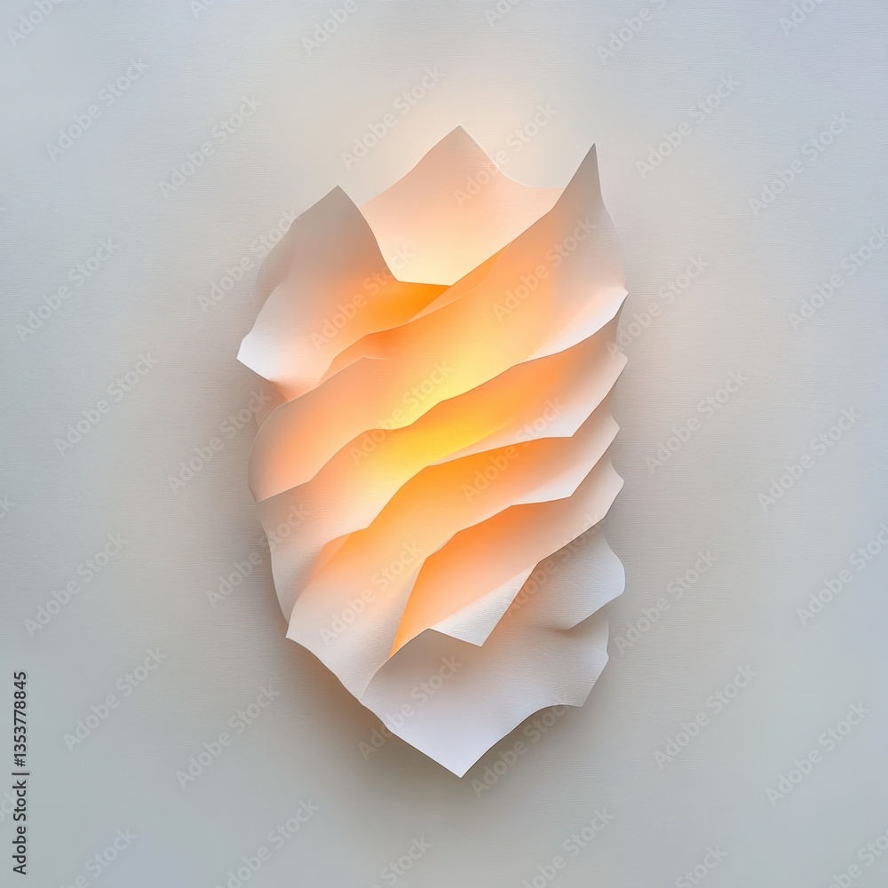 Paper art with light effect Paper art with light effect