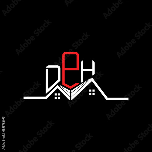 DPH Real State logo design, DPH simple and modern logo. DPH luxurious alphabet design