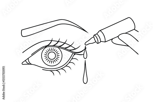 Eye care, applying eye drops, ophthalmic solution, visual health, eye treatment, medication, ocular 