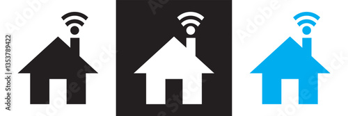 Home automation icon. Vector illustration. isolated on white and black background. EPS 10