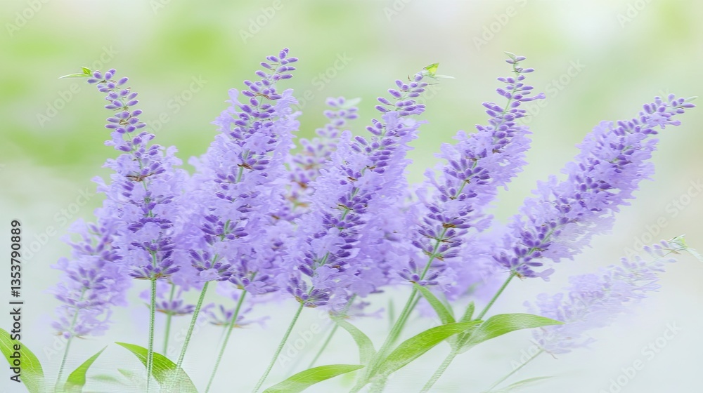 Obraz premium Delicate lavender blossoms in soft light