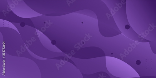 Purple gradient geometric business banner design. Creative banner design with wave shape. Vector eps10