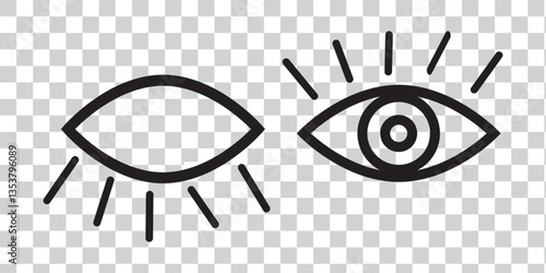 The eye icon indicates visible or blind