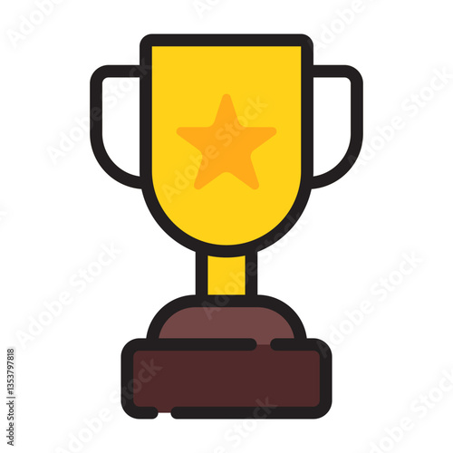 Trophy icon. Winner cup icon