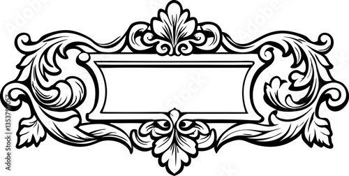 Ornate vintage frame design with intricate floral elements and decorative scrollwork