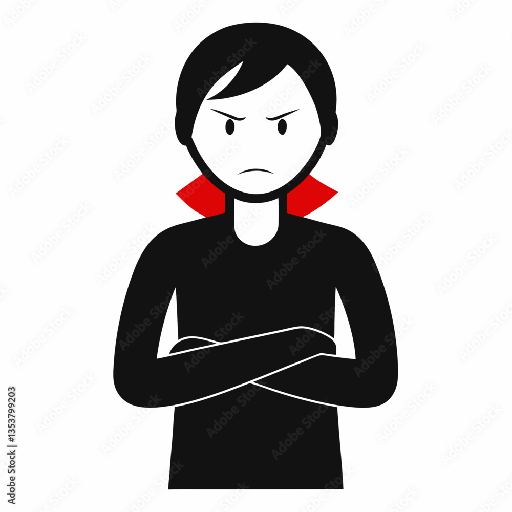 Silhouette of a Person with Clenched Fists Strong Power Pose Vector Art Silhouette of a Person with Clenched Fists Strong Power Pose Vector Art