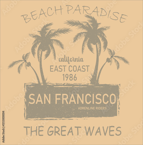 San Francisco, The great weave slogan  Vector graphic for t-shirt print and other uses. San Francisco landscape illustration. Men Street wear graphic T shirt California San Francisco.
 