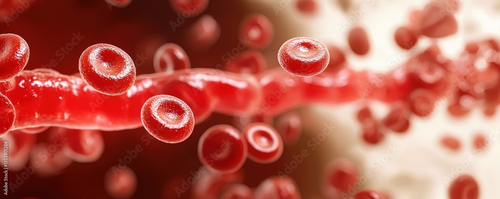 custom made wallpaper toronto digitalClose-Up View of Human Blood Cells Flowing Through a Vein Detailed Representation of Circulatory System
